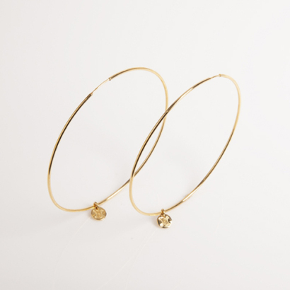A Pair of Large Celine Hoop Earrings