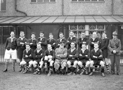 NEW ZEALAND ARMY RUGBY FOOTBALL TEAM V. GUY'S' HOSPITAL RUGBY MATCH AT HONOR OAK PARK