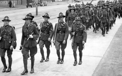 FIRST BATTALION, CANTERBURY REGIMENT AT GLENTUNNEL MILITARY CAMP