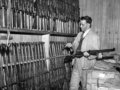 INSPECTION OF SMALL ARMS AT KING EDWARD BARRACKS IN CHRISTCHURCH