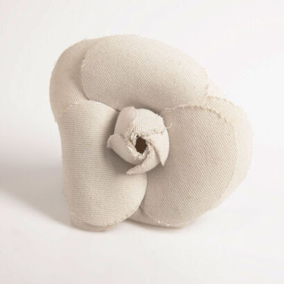 A Fabric Chanel Camellia Brooch