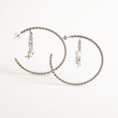 A Pair of Louis Vuitton Hoop Earrings