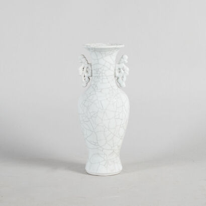 A Chinese Crackle-Glazed Vase with Two Handles (Guan Mark)