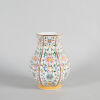 A Chinese Famille Rose 'Floral' Hexgonal Vase (Jingdezhen Zhi Mark)