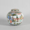 A Chinese Famille Verte 'Figural' Lidded Jar