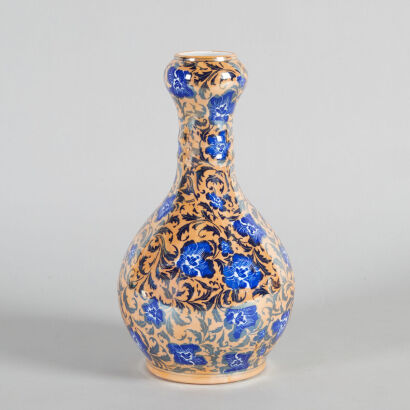 A Chinese Blue and White 'Floral' Garlic-Mouth Vase (Da Qing Yongzheng Nian Zhi Mark)