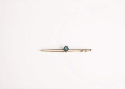 9ct Gold Tourmaline Bar Brooch