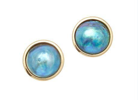 A Pair of 18ct Paua Stud Earrings