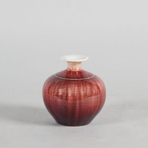 A Small Chinese Flambe-Glazed Vase (Jingdezhen Zhi Mark)