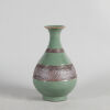 A Carved Chinese Green-glazed Crackled Vase (Guan Mark)