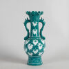 A Chinese Green-Enamel 'Floral' Vase with Two Handles