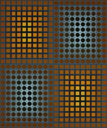 VICTOR VASARELY Jerusalem of Gold