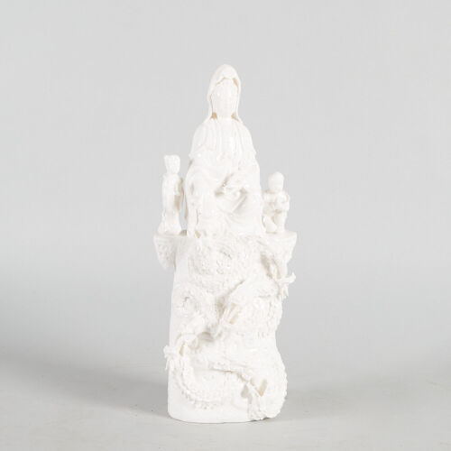 A Chinese White-glazed Figure of A Seated Buddha