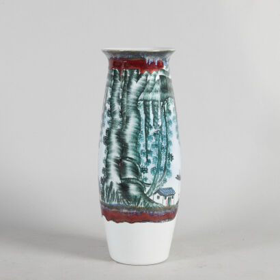 A Chinese Underglaze 'Landscape' Vase