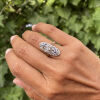 18ct Sapphire and Diamond Art Deco Style Ring - 3