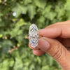 18ct Sapphire and Diamond Art Deco Style Ring - 4