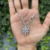 14ct Vintage Lavalier Diamond Necklace - 3