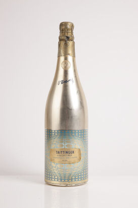 (1) 1978 Taittinger Collection Series Brut, Champagne, in artist-designed laser-sealed sheath by Vasarelly