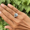 18ct Aquamarine and Diamond Ring - 3