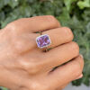 9ct Amethyst and Diamond Ring - 3