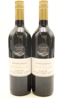 (2) 2009 Coopers Creek Select Vineyards 'Gravels and Metals' Merlot Malbec, Hawke's Bay