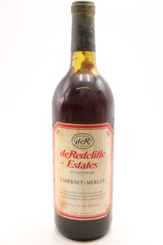 (1) 1986 deRedcliffe Estates Cabernet Merlot, Mangatawhiri