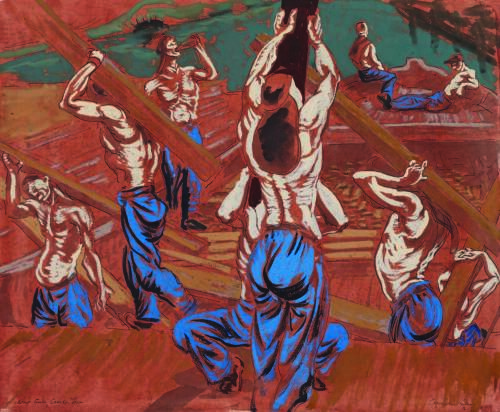 CHRISTOPHER PERKINS Unloading the Timber, Camden Town