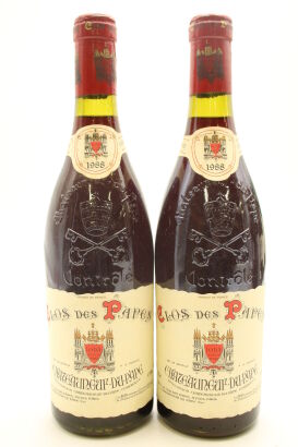 (2) 1988 Paul Avril Clos des Papes, Chateauneuf-du-Pape