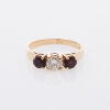 14ct Ruby and Diamond Three Stone Ring