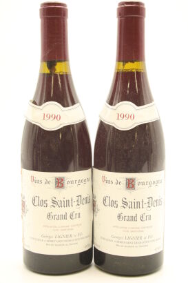 (2) 1990 Domaine Georges Lignier & Fils Clos Saint-Denis Grand Cru, Cote de Nuits