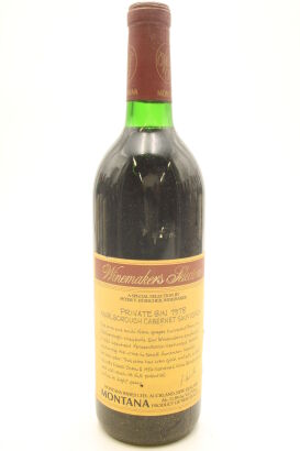 (1) 1978 Montana Winemakers Selection Private Bin Cabernet Sauvignon, Auckland