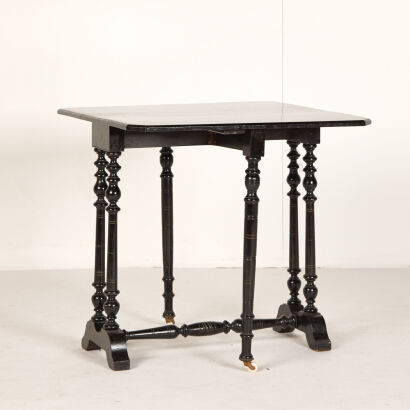 A Small Ebonised Kauri Gateleg Table