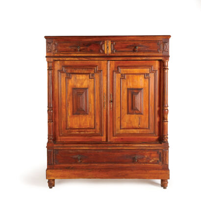 A Carved and Panelled Dutch Cabinet