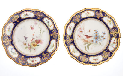 A Pair of Victorian Royal Worcester Plates