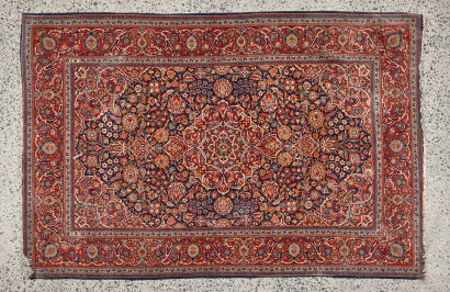 A Hand Knotted Kashan Rug