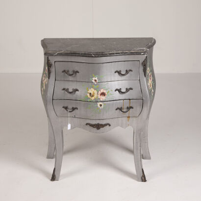 A Small Painted Chest of Drawers Marble Topped