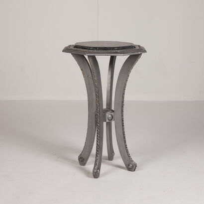 An Octagonal Silver Jardiniere Stand Marble Topped 