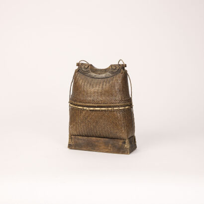 A Late-19th Century Woven Bamboo Bag