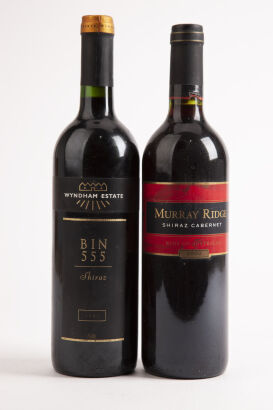 Two bottles of Australian red wine in one lot: (1) 2002 Wyndham Bin 555 Shiraz and (1) 2002 Murray Ridge Shiraz Cabernet, South Australia