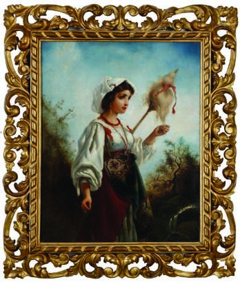 ARTIST UNKNOWN (19th CENTURY EUROPEAN SCHOOL) Spinning Girl