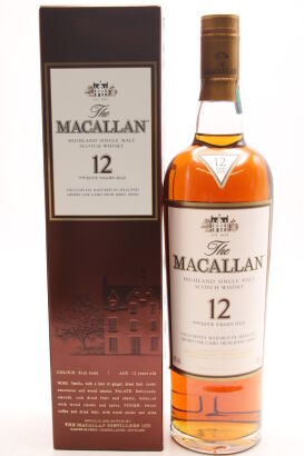 (1) The Macallan Sherry Oak Cask 12 Year Old Single Malt Scotch Whisky Old Bottling, 40% ABV