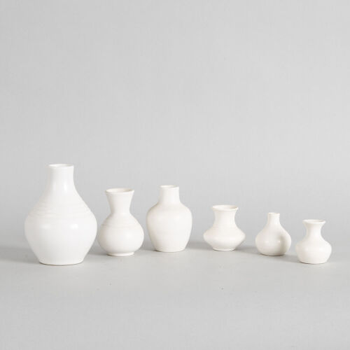 A Collection of Six Crown Lynn Miniature Vases