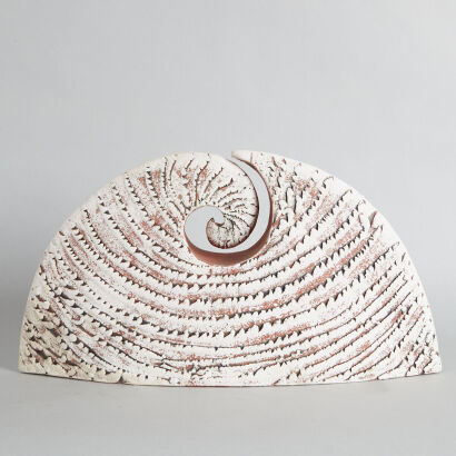 A Rod Davies Fer Flat Pottery Sculptural Form