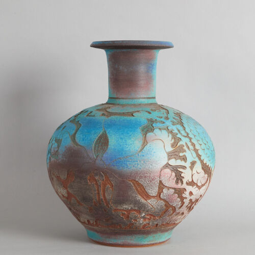A Large Graeme Storm Stoneware Vase