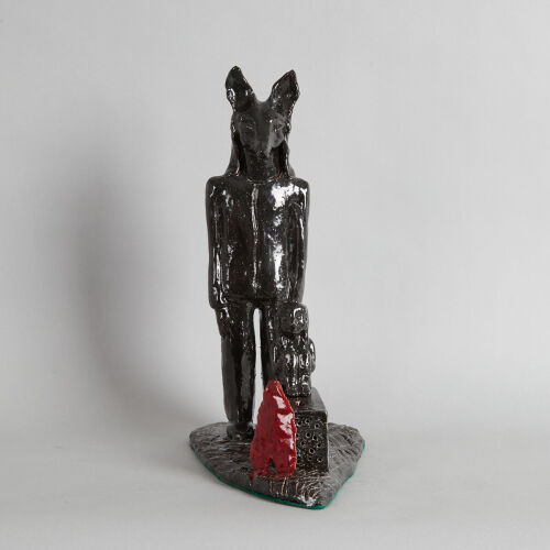 A Bronwynne Cornish Sculpture titled The Weighing of the Heart