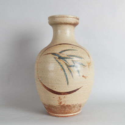 A Large Oil Fired Estelle Martin Floor Pot