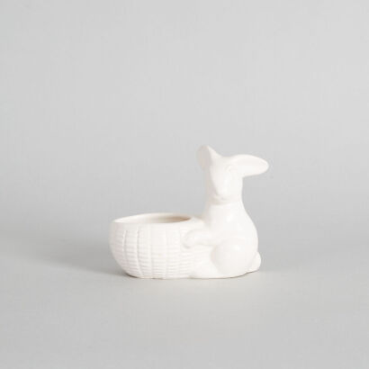 An Early Crown Lynn Bunny Posy Pot