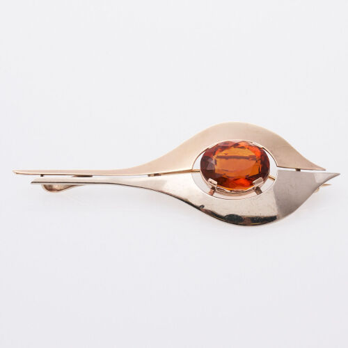 9ct Citrine Brooch / Pendant