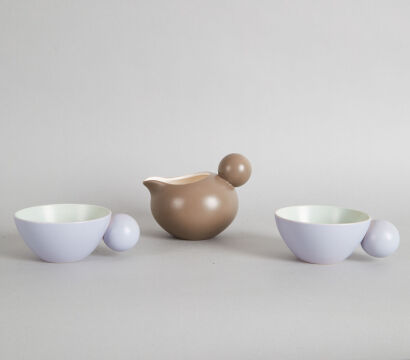 A Collection of Three Crown Lynn Pieces by Dorothy Thorpe