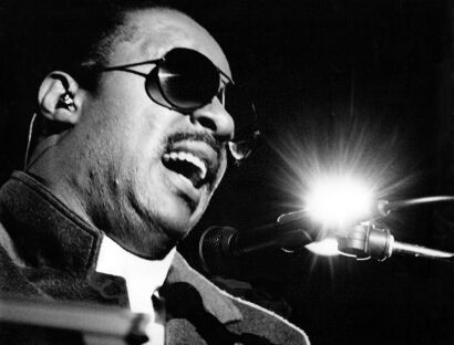 Stevie Wonder performing at Athletic Park, Wellington